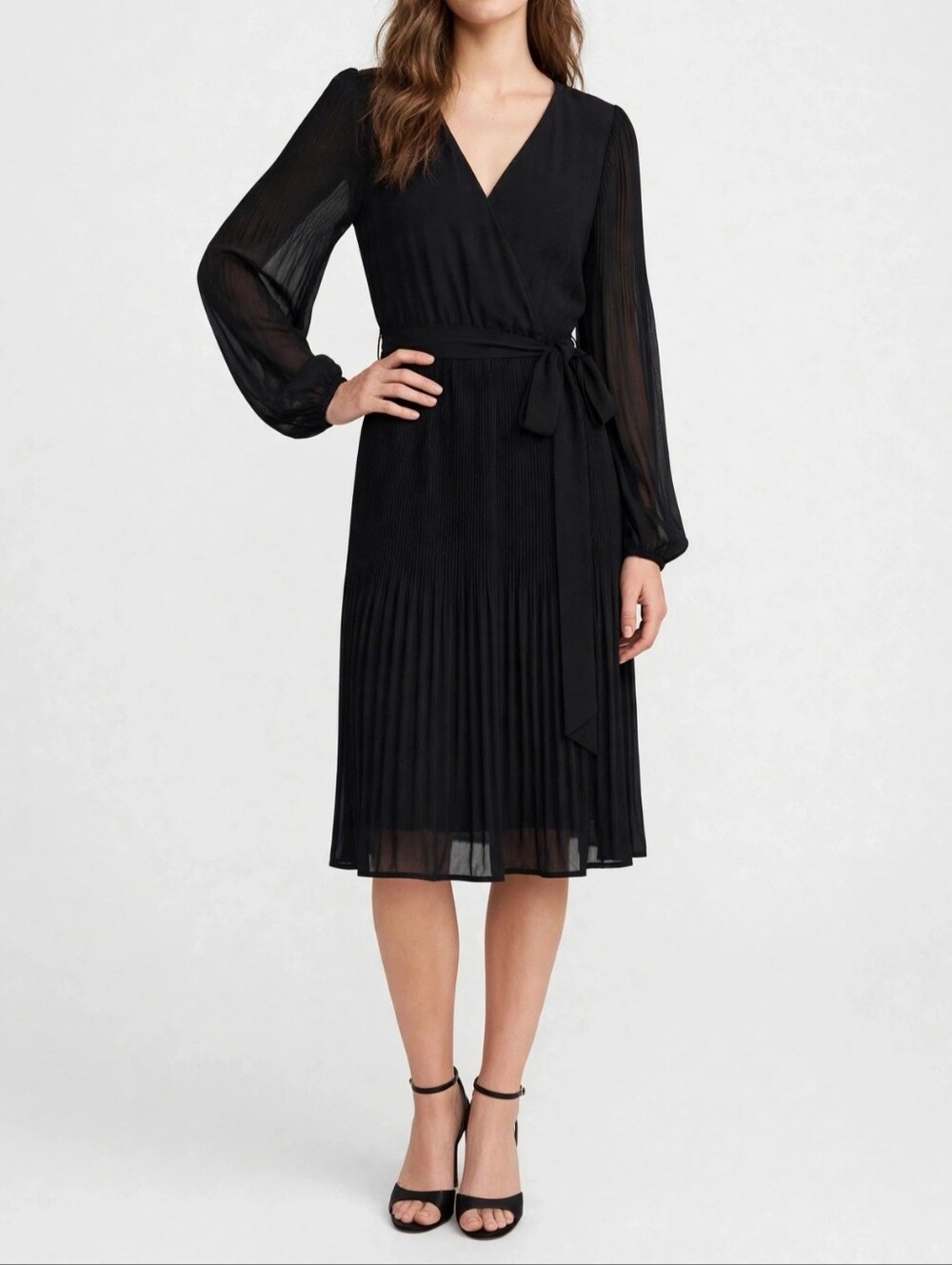 Nicole Miller New York Pleated Black Dress NWT
